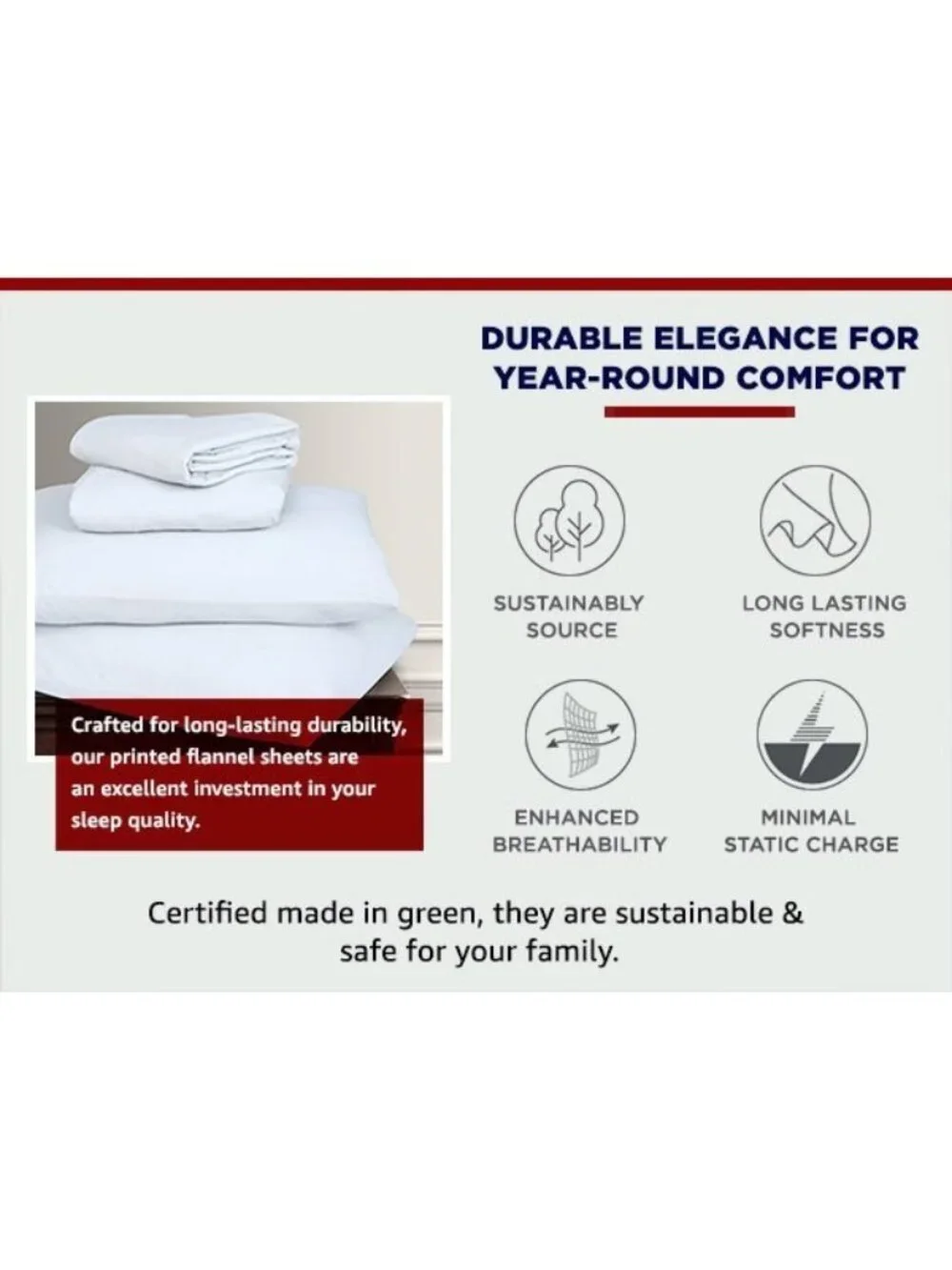 Briarwoodhome 100% Cotton Flannel Queen Sheet Set White with Nano Tech White...